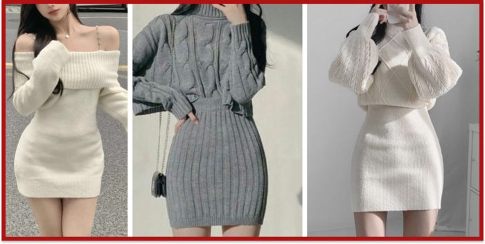 Đầm len ôm body