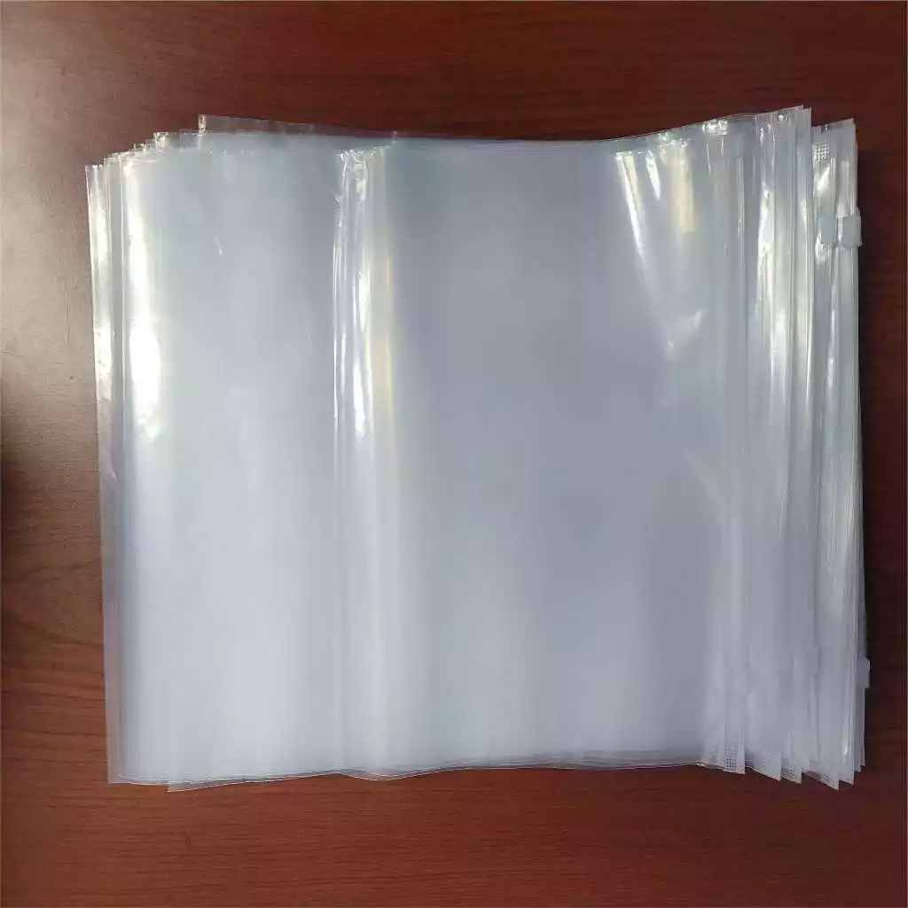 Túi khóa zip màu trắng mờ
