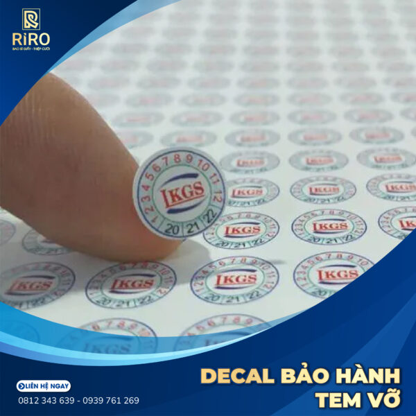 In decal bảo hành