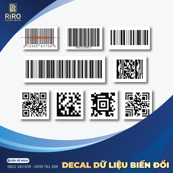 In decal dữ liệu biến đổi