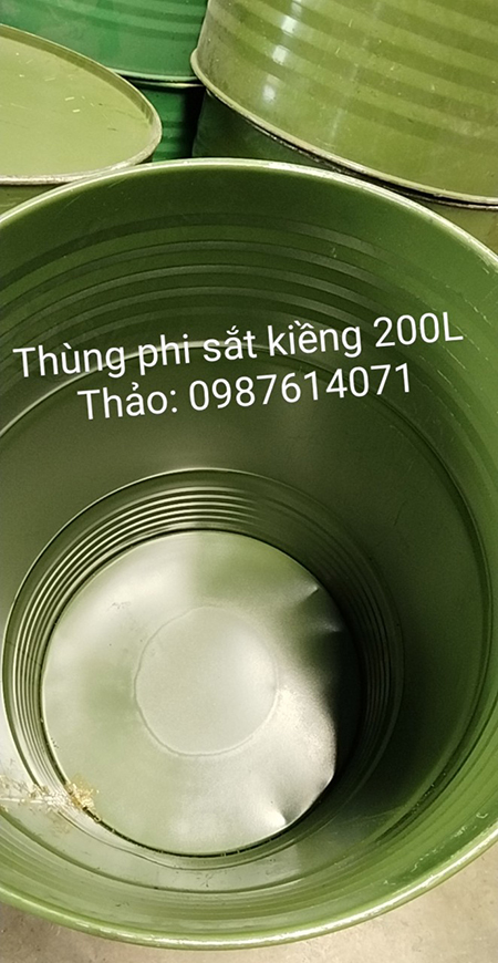 Thùng phuy sắt kiềng 200L