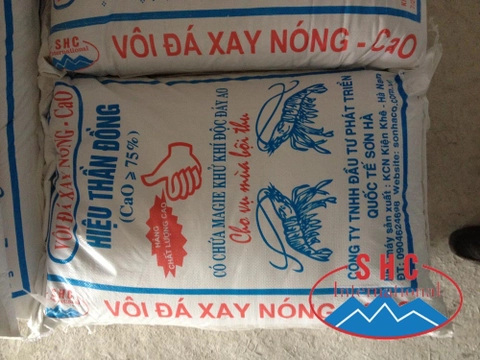 Vôi đá xây nóng