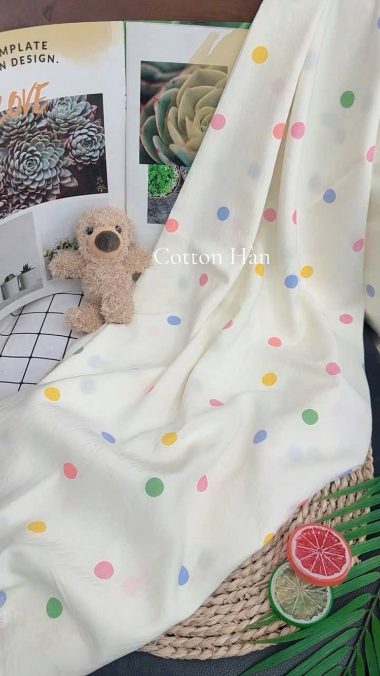 Vải cotton Hàn - khổ 1.6m - cuộn 100-150m
