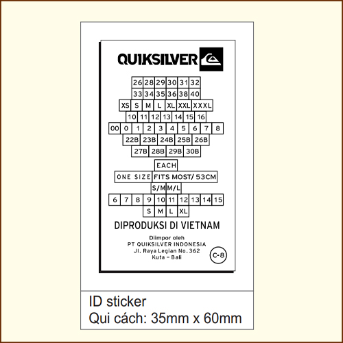 Sticker trên giấy decal