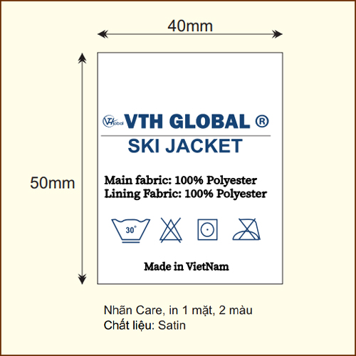 Tem in trên chất liệu vải satin