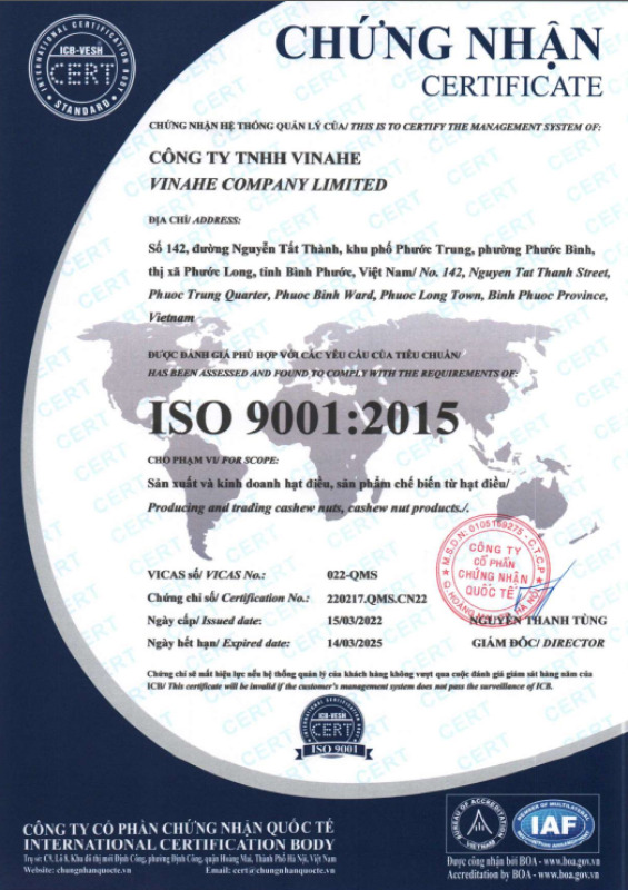 Chứng nhận ISO 9001:2015