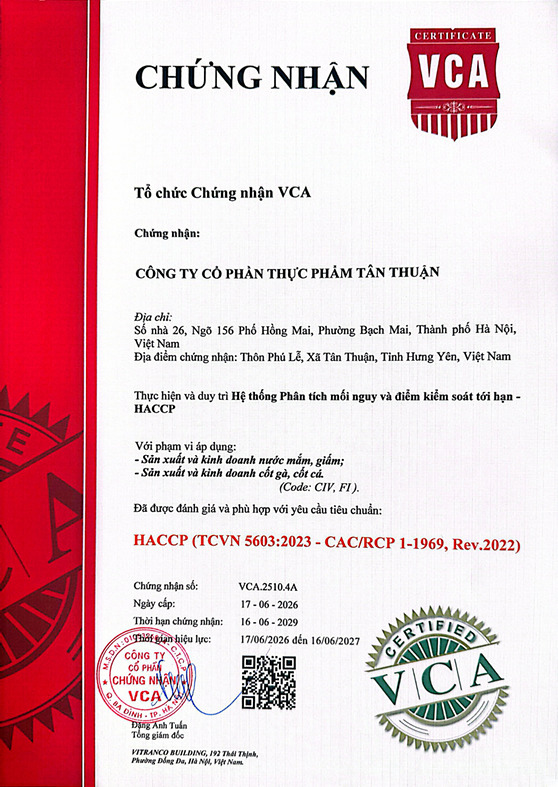 Chứng nhận HACCP