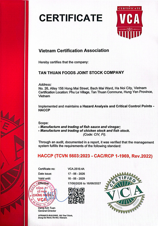 Chứng nhận HACCP
