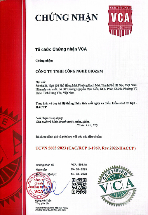 Chứng nhận VCA