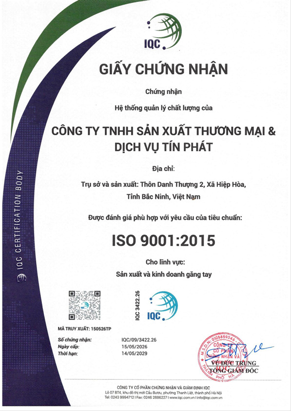 Chứng nhận ISO 9001:2015