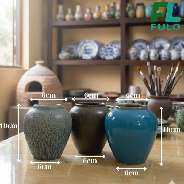 Bộ bình mini men gốm FULO