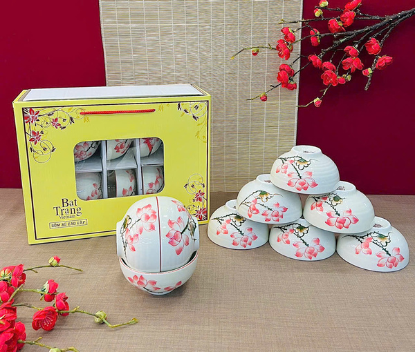 Bộ chén bát quà tặng gốm Bát Tràng