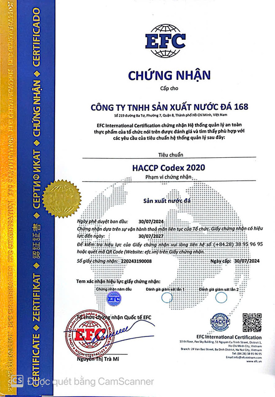 Chứng nhận HACCP Codex 2020