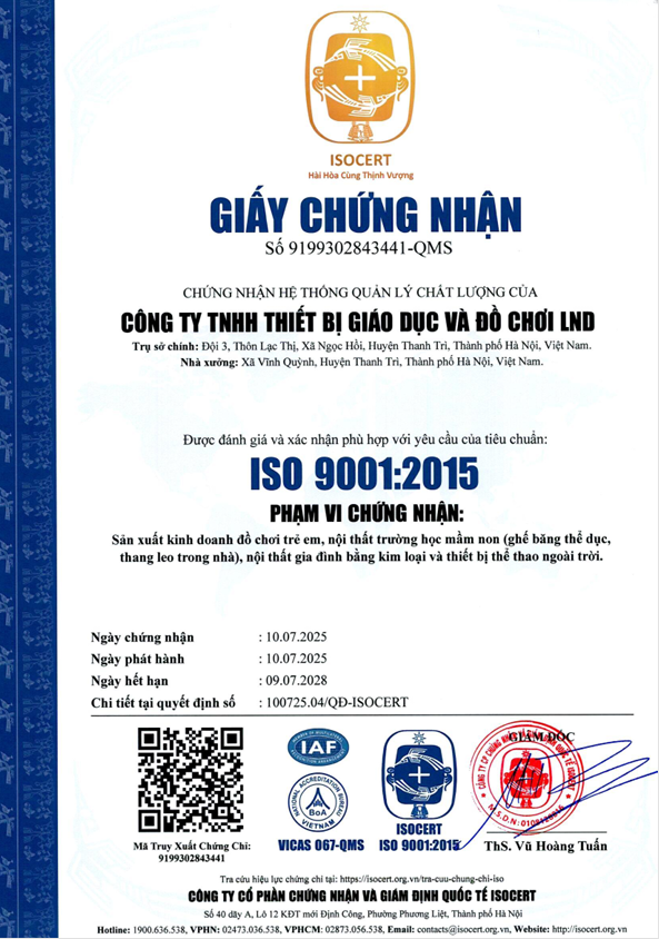 Chứng nhận ISO 9001:2015