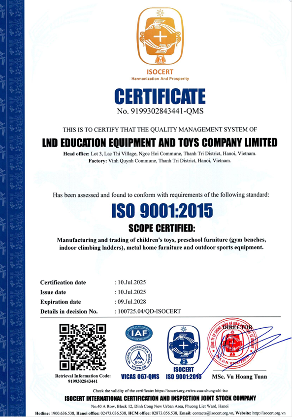 Chứng nhận ISO 9001:2015