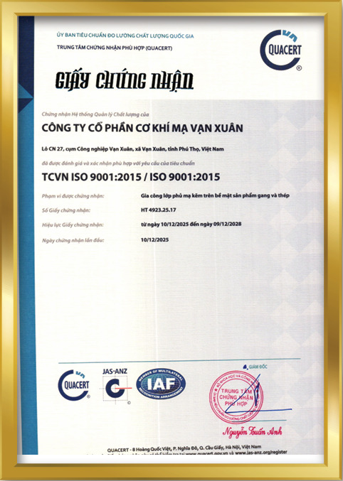Chứng nhận ISO 9001:2015