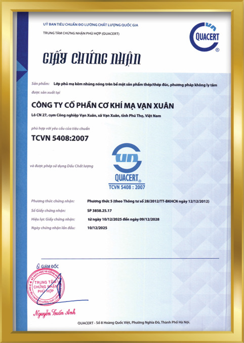 Chứng nhận TCVN 5408:2007
