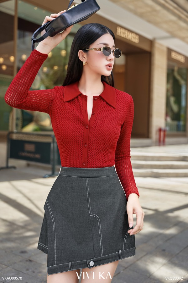Áo Velin thun gân dài tay
