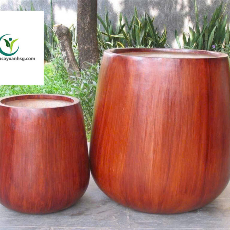 Chậu Composite sơn giả vân gỗ