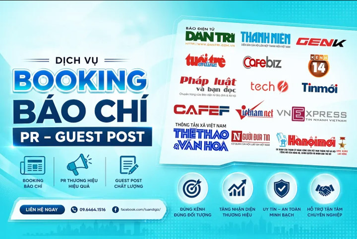 Dịch vụ booking báo chí  PR - Guest Post