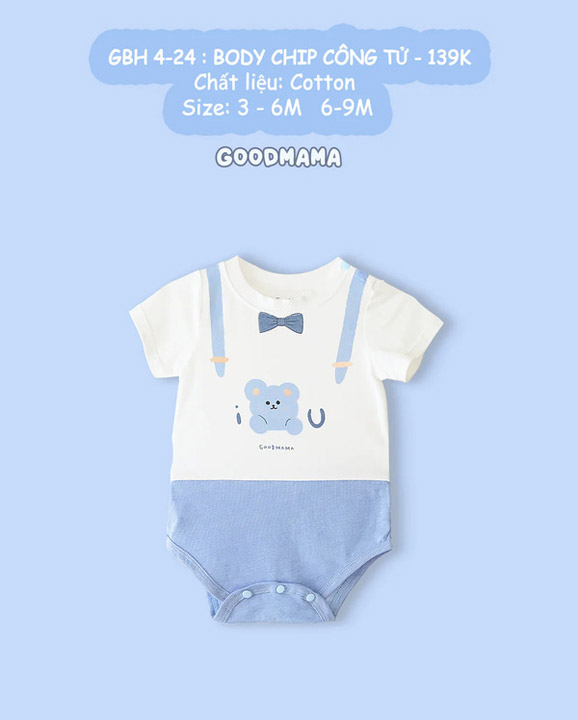 GBH4-24 Body chip công tử Goodmama chất liệu Cotton