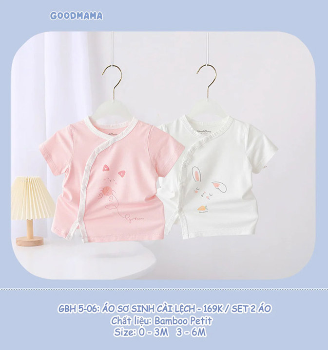 GBH5-06 áo sơ sinh cài lệch Goodmama