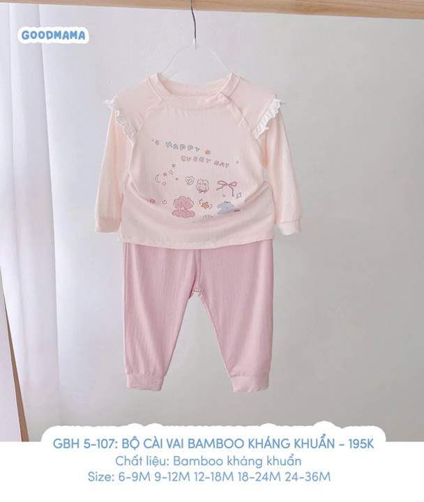 GBH 5 - 107: bộ cài vai bamboo khỏng khuẩn