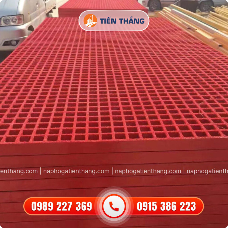 Tấm sàn FRP đỏ