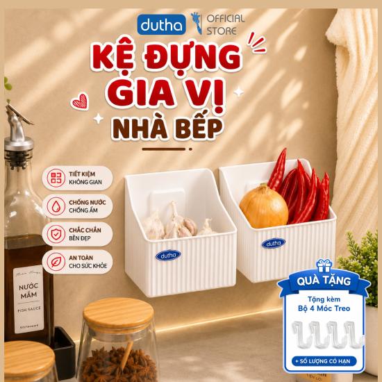 Kệ Dán Vuông Sọc Dutha - Size S