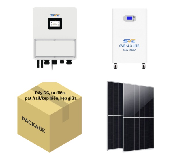 Combo DIY điện năng lượng mặt trời SVE 7kwp