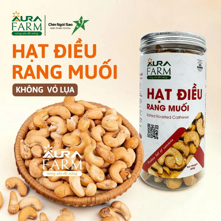 Hạt điều rang muối không vỏ lụa