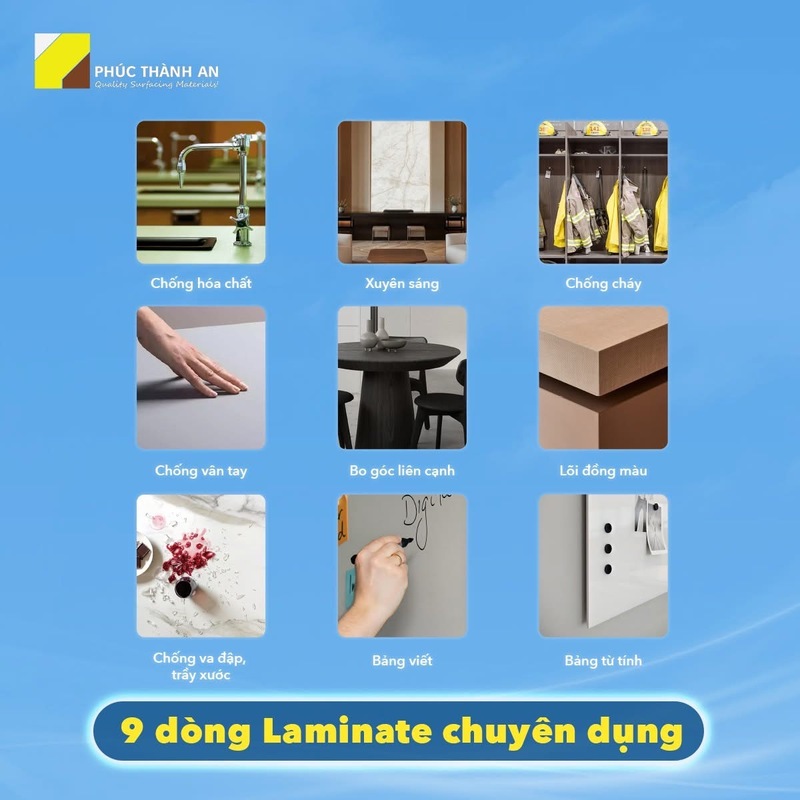 9 dòng Laminate chuyên dụng