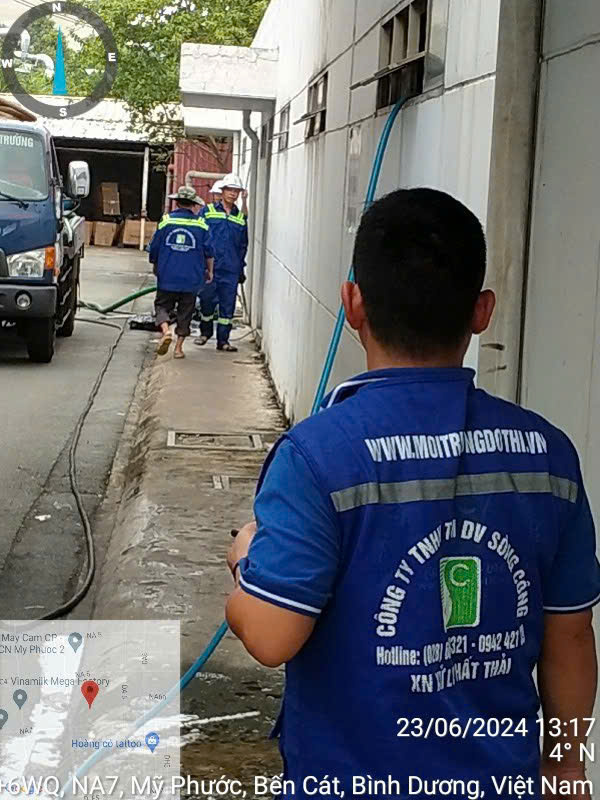 Thu gom bùn thải, thông súc rửa áp lực