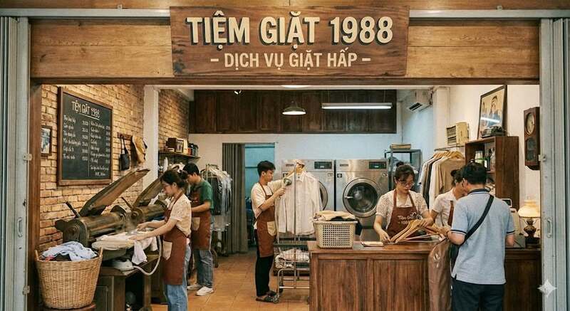 Giặt hấp quần áo