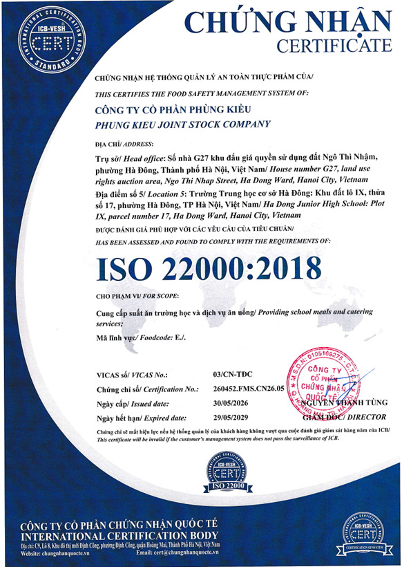 Chứng nhận ISO Hà Đông