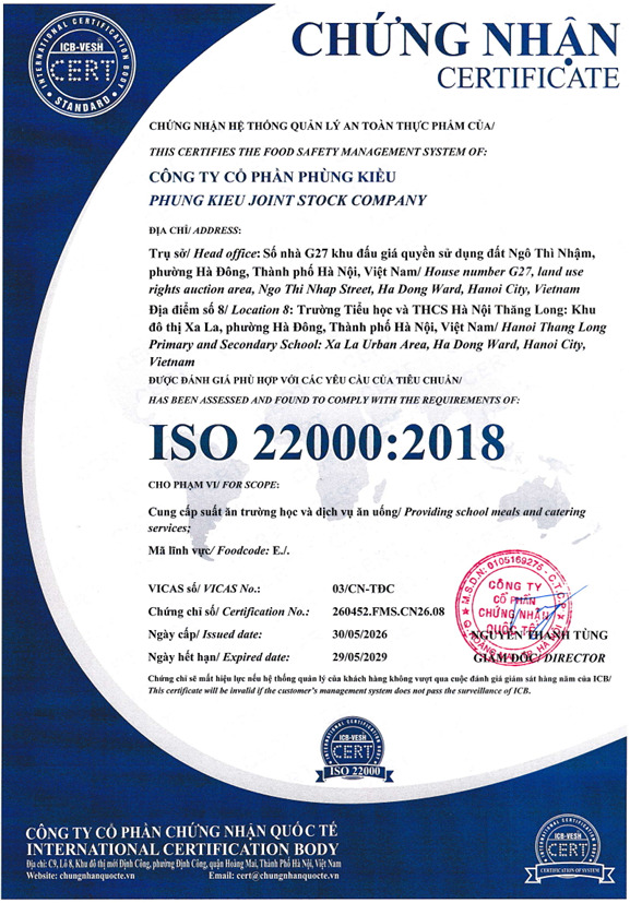 Chứng nhận ISO Thăng Long