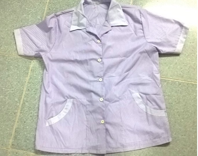 áo tạp vụ vải Kate