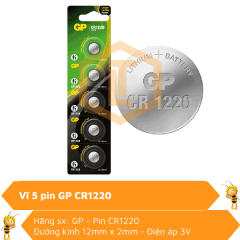 Vỉ 5 pin GP CR1220