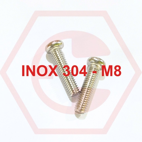 ốc tròn 304 M8