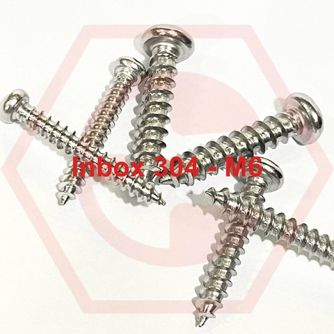 Vít gỗ tròn 304 M6