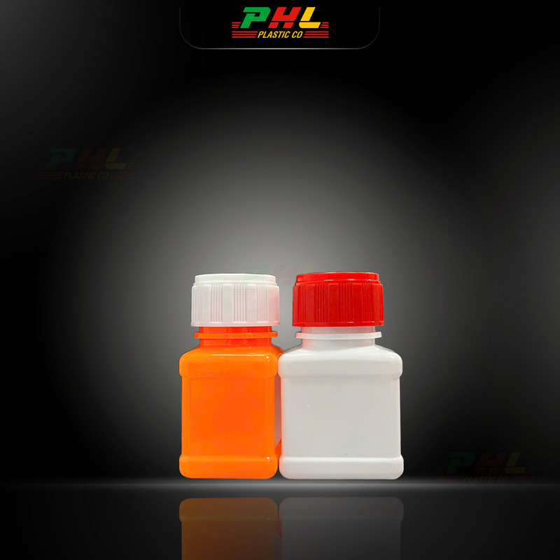 Chai PET 30ml vuông 2 gò