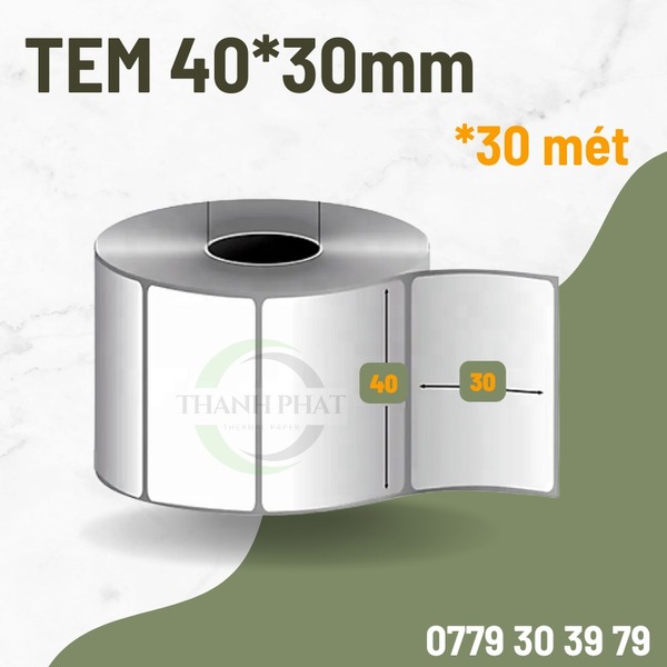 Tem in nhiệt 40*30mm