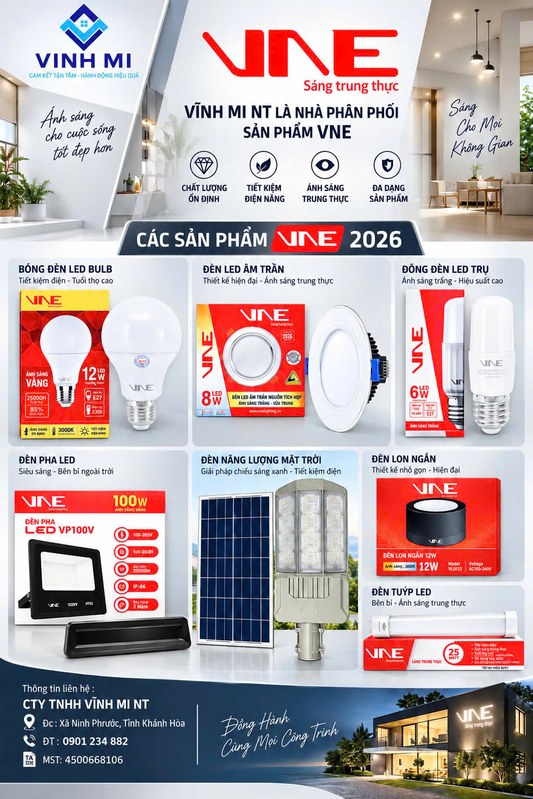 Các sản phẩm đèn VNE 2026