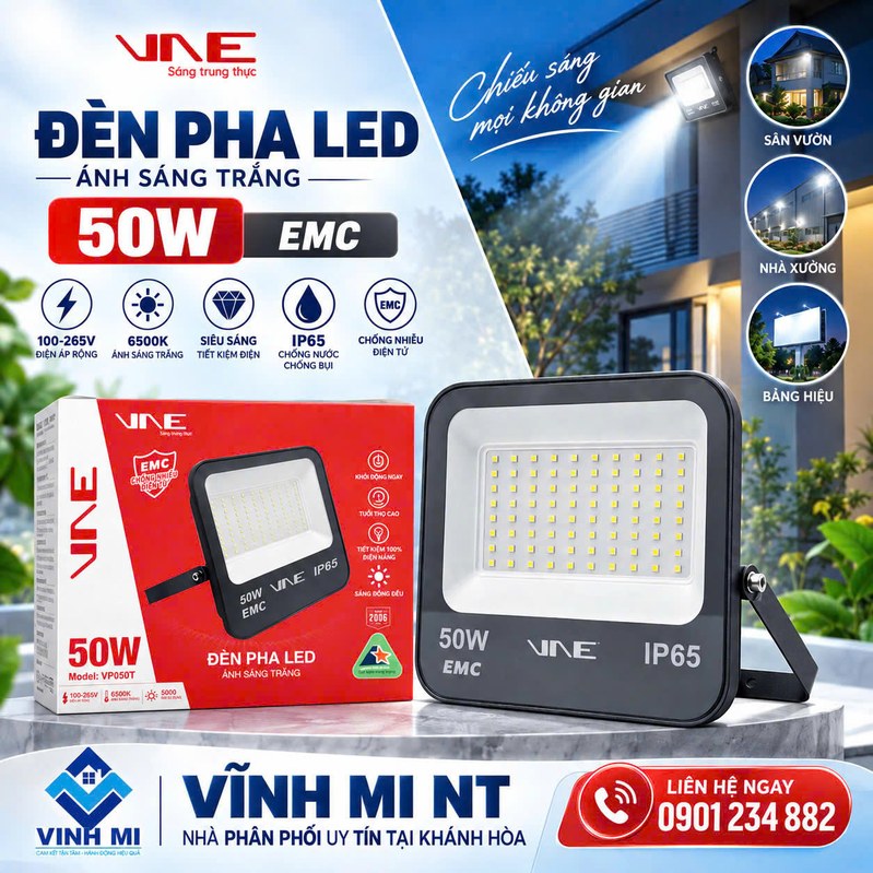 Đèn pha LED 50W VNE EMC