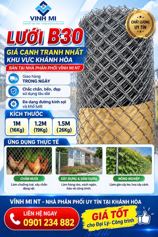 Lưới B30 gia công thành nhật