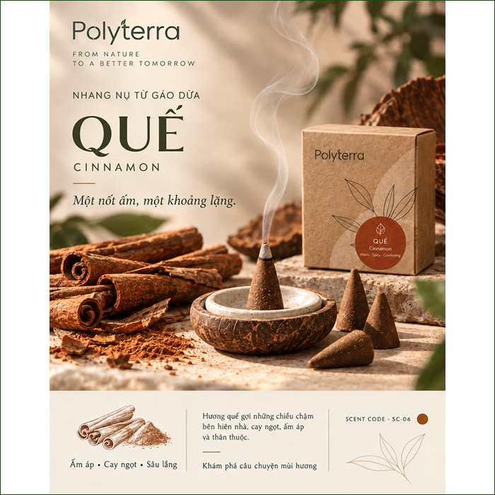 Nhang Nụ Gáo Dừa Hương Quế ấm Cay