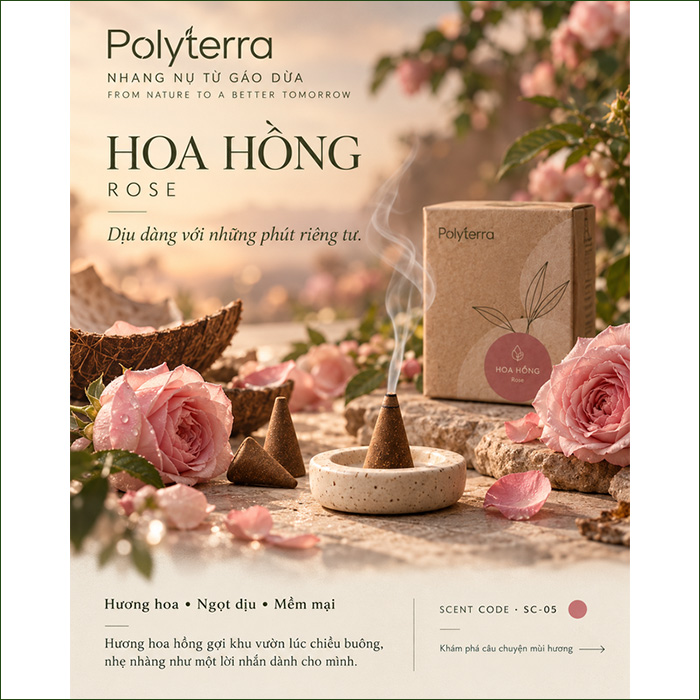Nhang Nụ Gáo Dừa Hương Hoa Hồng