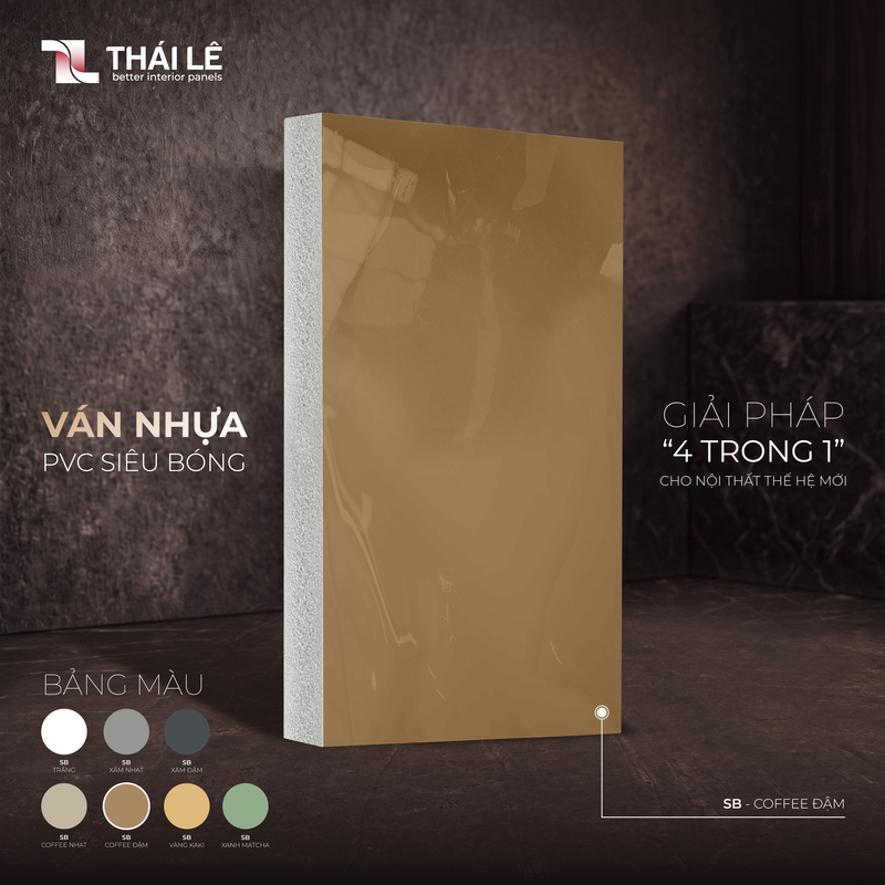 Ván nhựa PVC siêu bóng