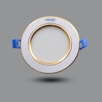 Đèn Downlight âm trân viền vàng
