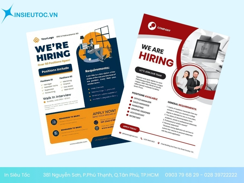 In tờ rơi tuyển dụng